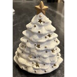 Ceramic Christmas Tree Votive/tea light Holder VNTG